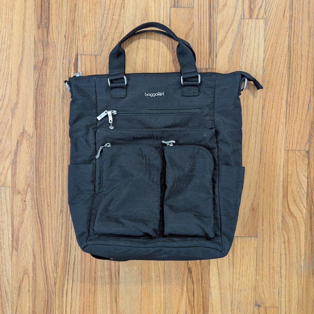 baggallini | All Set 3 in 1 Tote Backpack - Black Color